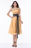 ColsBM Renata Apricot Simple A-line Strapless Sleeveless Zip up Sash Plus Size Bridesmaid Dresses