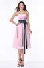 ColsBM Renata Baby Pink Simple A-line Strapless Sleeveless Zip up Sash Plus Size Bridesmaid Dresses