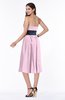 ColsBM Renata Baby Pink Simple A-line Strapless Sleeveless Zip up Sash Plus Size Bridesmaid Dresses