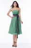 ColsBM Renata Beryl Green Simple A-line Strapless Sleeveless Zip up Sash Plus Size Bridesmaid Dresses