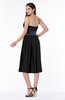 ColsBM Renata Black Simple A-line Strapless Sleeveless Zip up Sash Plus Size Bridesmaid Dresses