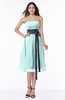 ColsBM Renata Blue Glass Simple A-line Strapless Sleeveless Zip up Sash Plus Size Bridesmaid Dresses