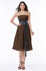 ColsBM Renata Chocolate Brown Simple A-line Strapless Sleeveless Zip up Sash Plus Size Bridesmaid Dresses