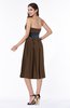 ColsBM Renata Chocolate Brown Simple A-line Strapless Sleeveless Zip up Sash Plus Size Bridesmaid Dresses