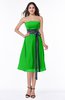 ColsBM Renata Classic Green Simple A-line Strapless Sleeveless Zip up Sash Plus Size Bridesmaid Dresses