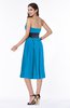 ColsBM Renata Cornflower Blue Simple A-line Strapless Sleeveless Zip up Sash Plus Size Bridesmaid Dresses