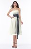 ColsBM Renata Cream Simple A-line Strapless Sleeveless Zip up Sash Plus Size Bridesmaid Dresses