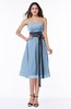 ColsBM Renata Dusty Blue Simple A-line Strapless Sleeveless Zip up Sash Plus Size Bridesmaid Dresses