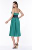 ColsBM Renata Emerald Green Simple A-line Strapless Sleeveless Zip up Sash Plus Size Bridesmaid Dresses