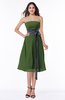 ColsBM Renata Garden Green Simple A-line Strapless Sleeveless Zip up Sash Plus Size Bridesmaid Dresses