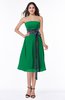 ColsBM Renata Green Simple A-line Strapless Sleeveless Zip up Sash Plus Size Bridesmaid Dresses