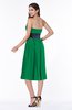 ColsBM Renata Green Simple A-line Strapless Sleeveless Zip up Sash Plus Size Bridesmaid Dresses