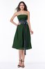 ColsBM Renata Hunter Green Simple A-line Strapless Sleeveless Zip up Sash Plus Size Bridesmaid Dresses