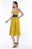 ColsBM Renata Lemon Curry Simple A-line Strapless Sleeveless Zip up Sash Plus Size Bridesmaid Dresses