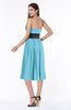 ColsBM Renata Light Blue Simple A-line Strapless Sleeveless Zip up Sash Plus Size Bridesmaid Dresses