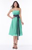 ColsBM Renata Mint Green Simple A-line Strapless Sleeveless Zip up Sash Plus Size Bridesmaid Dresses