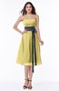 ColsBM Renata Misted Yellow Simple A-line Strapless Sleeveless Zip up Sash Plus Size Bridesmaid Dresses