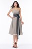 ColsBM Renata Mushroom Simple A-line Strapless Sleeveless Zip up Sash Plus Size Bridesmaid Dresses