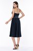 ColsBM Renata Navy Blue Simple A-line Strapless Sleeveless Zip up Sash Plus Size Bridesmaid Dresses