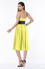 ColsBM Renata Pale Yellow Simple A-line Strapless Sleeveless Zip up Sash Plus Size Bridesmaid Dresses