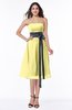 ColsBM Renata Pastel Yellow Simple A-line Strapless Sleeveless Zip up Sash Plus Size Bridesmaid Dresses