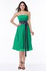 ColsBM Renata Pepper Green Simple A-line Strapless Sleeveless Zip up Sash Plus Size Bridesmaid Dresses