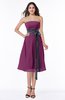 ColsBM Renata Raspberry Simple A-line Strapless Sleeveless Zip up Sash Plus Size Bridesmaid Dresses