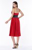 ColsBM Renata Red Simple A-line Strapless Sleeveless Zip up Sash Plus Size Bridesmaid Dresses