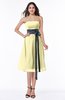 ColsBM Renata Soft Yellow Simple A-line Strapless Sleeveless Zip up Sash Plus Size Bridesmaid Dresses