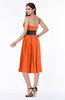 ColsBM Renata Tangerine Simple A-line Strapless Sleeveless Zip up Sash Plus Size Bridesmaid Dresses