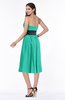 ColsBM Renata Viridian Green Simple A-line Strapless Sleeveless Zip up Sash Plus Size Bridesmaid Dresses