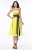 ColsBM Renata Yellow Iris Simple A-line Strapless Sleeveless Zip up Sash Plus Size Bridesmaid Dresses