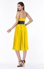 ColsBM Renata Yellow Simple A-line Strapless Sleeveless Zip up Sash Plus Size Bridesmaid Dresses