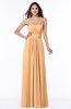 ColsBM Page Apricot Glamorous Spaghetti Sleeveless Chiffon Floor Length Ruching Plus Size Bridesmaid Dresses