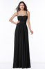 ColsBM Page Black Glamorous Spaghetti Sleeveless Chiffon Floor Length Ruching Plus Size Bridesmaid Dresses