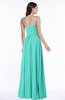 ColsBM Page Blue Turquoise Glamorous Spaghetti Sleeveless Chiffon Floor Length Ruching Plus Size Bridesmaid Dresses