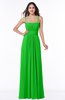 ColsBM Page Classic Green Glamorous Spaghetti Sleeveless Chiffon Floor Length Ruching Plus Size Bridesmaid Dresses