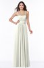 ColsBM Page Cream Glamorous Spaghetti Sleeveless Chiffon Floor Length Ruching Plus Size Bridesmaid Dresses