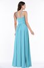 ColsBM Page Light Blue Glamorous Spaghetti Sleeveless Chiffon Floor Length Ruching Plus Size Bridesmaid Dresses
