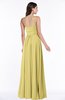 ColsBM Page Misted Yellow Glamorous Spaghetti Sleeveless Chiffon Floor Length Ruching Plus Size Bridesmaid Dresses