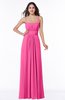 ColsBM Page Rose Pink Glamorous Spaghetti Sleeveless Chiffon Floor Length Ruching Plus Size Bridesmaid Dresses