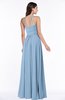 ColsBM Page Sky Blue Glamorous Spaghetti Sleeveless Chiffon Floor Length Ruching Plus Size Bridesmaid Dresses
