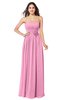 ColsBM Sunny Pink Romantic Sweetheart Sleeveless Floor Length Ruching Bridesmaid Dresses