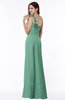 ColsBM Arabella Beryl Green Glamorous A-line Backless Chiffon Floor Length Plus Size Bridesmaid Dresses