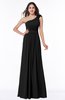 ColsBM Arabella Black Glamorous A-line Backless Chiffon Floor Length Plus Size Bridesmaid Dresses