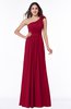 ColsBM Arabella Dark Red Glamorous A-line Backless Chiffon Floor Length Plus Size Bridesmaid Dresses