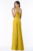 ColsBM Arabella Lemon Curry Glamorous A-line Backless Chiffon Floor Length Plus Size Bridesmaid Dresses