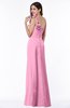 ColsBM Arabella Pink Glamorous A-line Backless Chiffon Floor Length Plus Size Bridesmaid Dresses