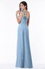 ColsBM Arabella Sky Blue Glamorous A-line Backless Chiffon Floor Length Plus Size Bridesmaid Dresses