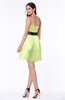 ColsBM Jaycee Lime Green Romantic Strapless Satin Mini Ribbon Plus Size Bridesmaid Dresses